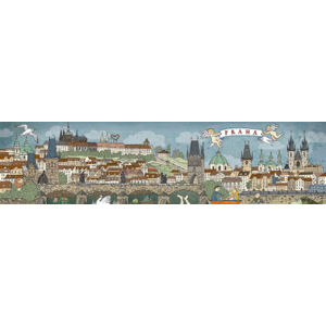 Skládací pohledy - panorama Prahy