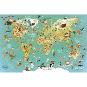 Vilac - Nástěnná magnetická mapa světa 78 dílků, anglické texty