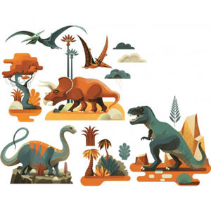 Samolepící dekorace na sklo - Dinosauři
