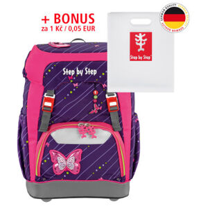 Školní batoh GRADE Step by Step - Třpytivý Motýl + desky na sešity za 1 Kč