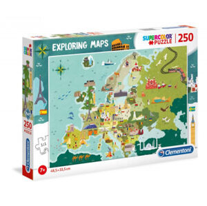 Puzzle Mapa Evropy - místa - 250 ks