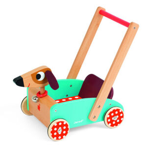 Dřevěný vozík - pes