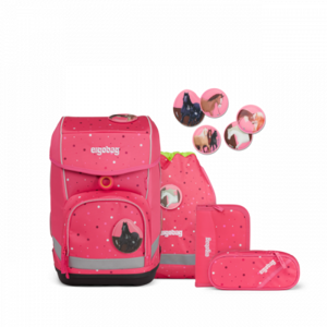Školní 5dílný set Ergobag Cubo - Pink confetti