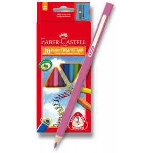 Pastelky Faber-Castel Junior Triangular - 20 barev + ořezávátko