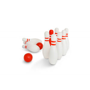 Bowling - červená & bílá - Sleva poškozený obal